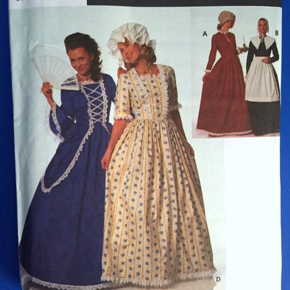 Simplicity Costume Pattern #9713 Puritan and 18th 19th Century Costumes - Picture 3 of 6